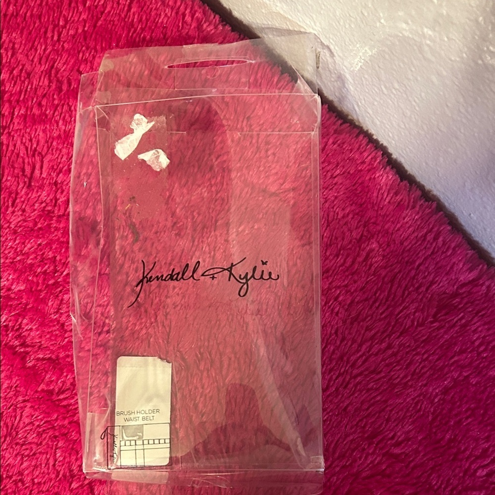 Kendall & Kylie Black Bag with Pink Strap and Neon Script Makeup Carrier - Picture 6 of 6